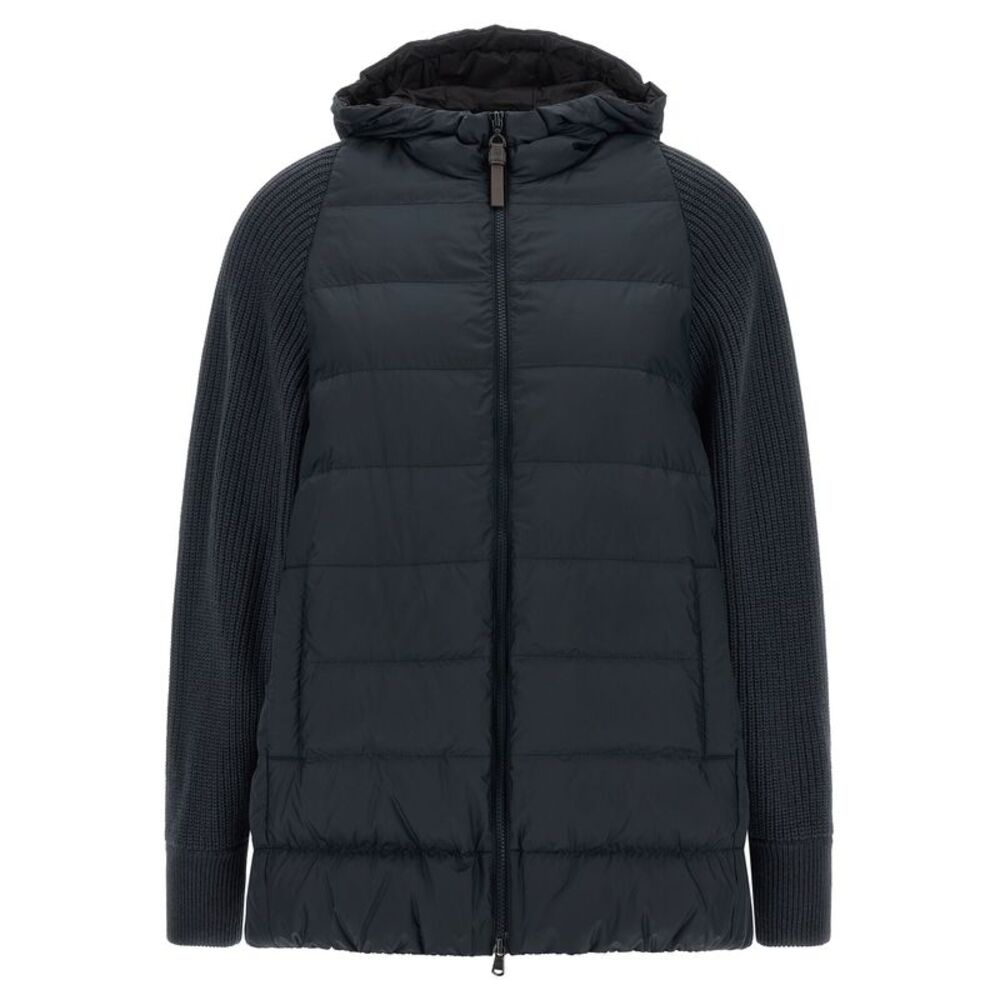 Brunello Cucinelli Blue Polyester Full-Length Women's Jacket